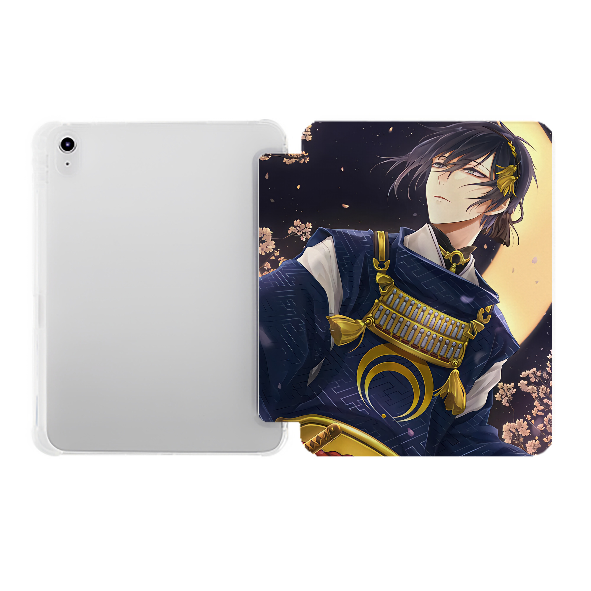 （画像用） 刀剣乱舞 Touken Ranbu IPad ケース ペン収納付き 三つ折りスタンド PUレザー×シリコン 対応機種9.5/10.5/10.9インチ